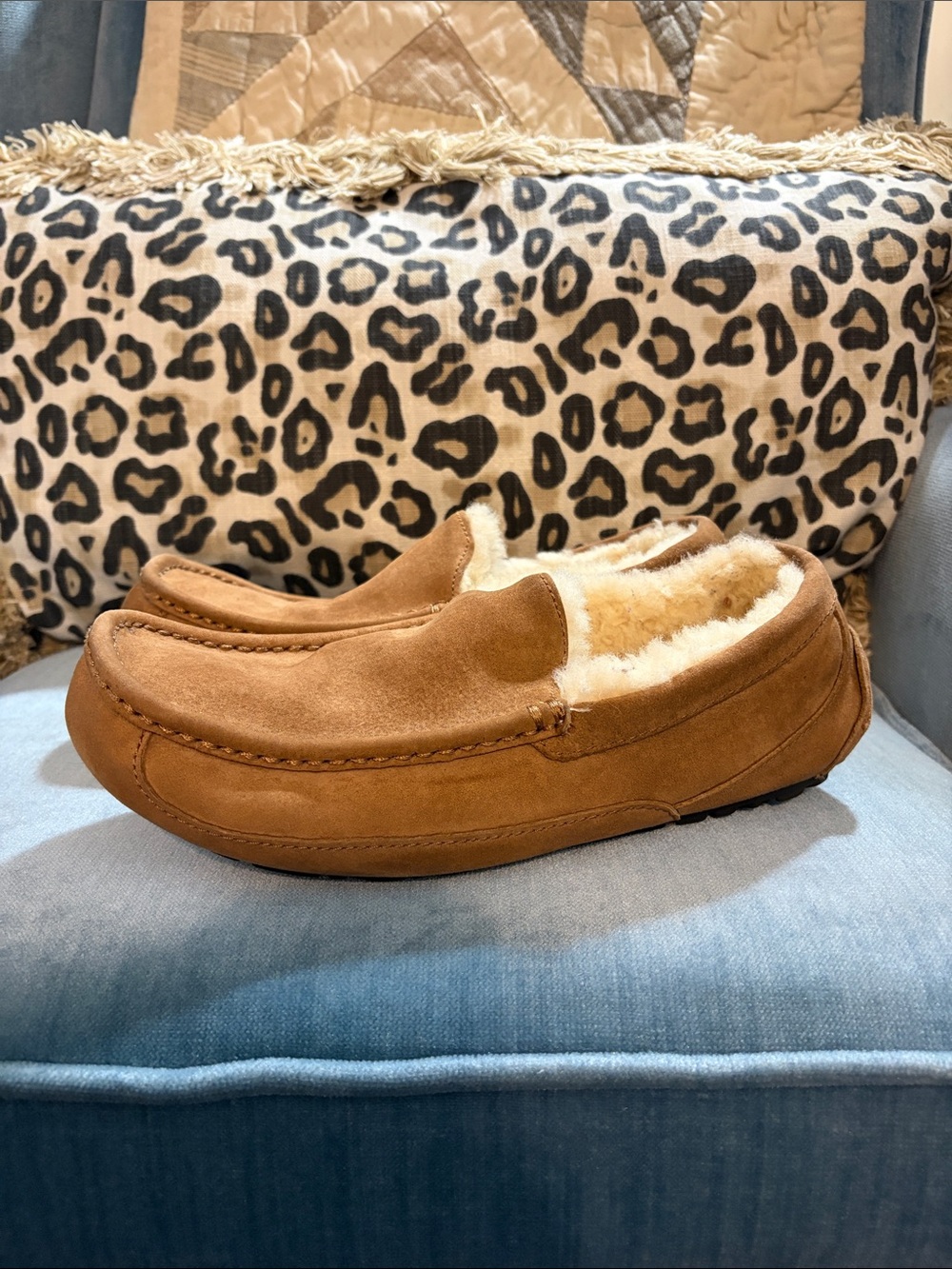 UGG Men’s Ascot Slippers in Chestnut suede